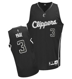 Los Angeles Clippers #3 Chris Paul All Black With White Jersey - Zenithce