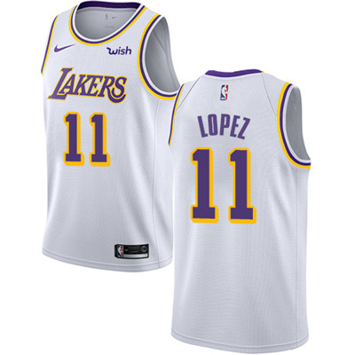 Los Angeles Lakers #11 Brook Lopez White Swingman Association Edition Jersey - Zenithce