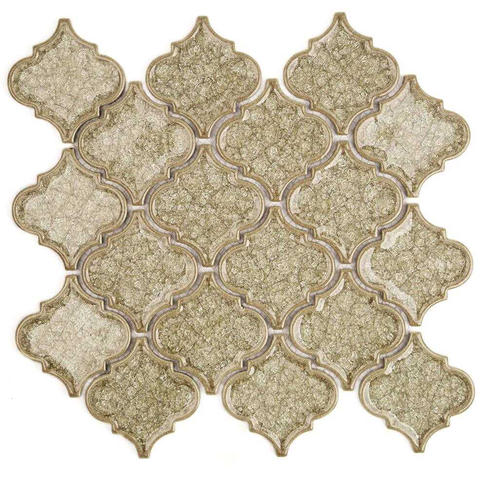 Roman 3 x 3 Glass Novelty Mosaic Wall Tile Ivy Hill Tile - Zenithce