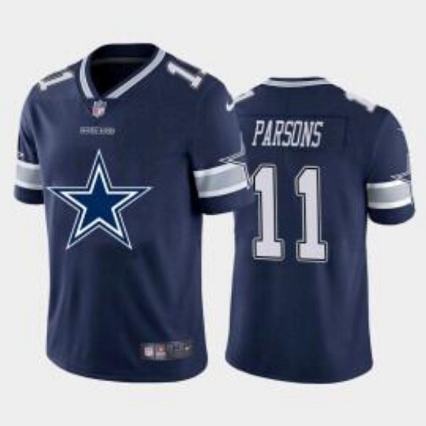 Dallas Cowboys #11 Micah Parsons Navy Team Big Logo Limited Stitched Jersey - Zenithce