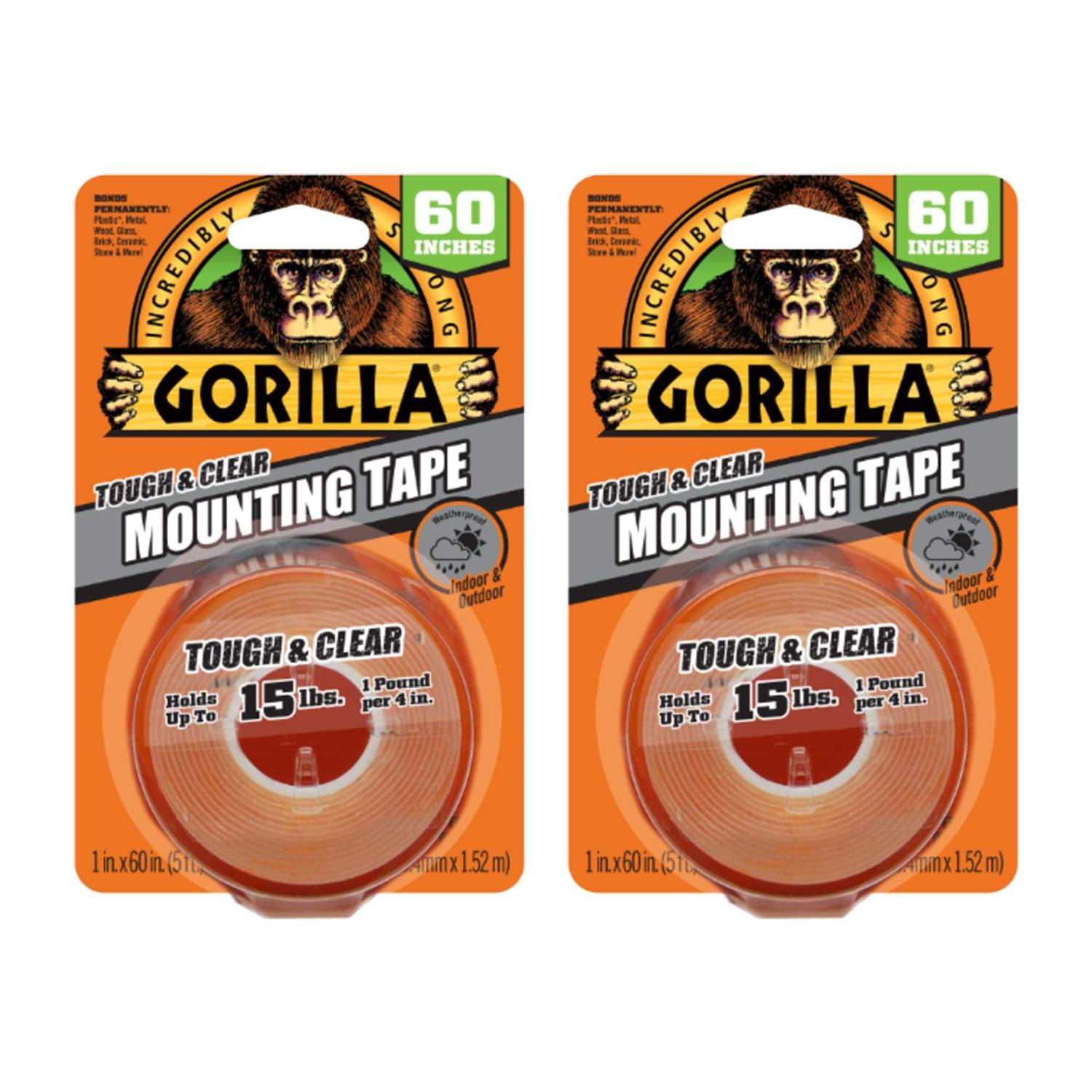 Gorilla Mounting Tape Double-Sided Tough & Clear - Zenithce