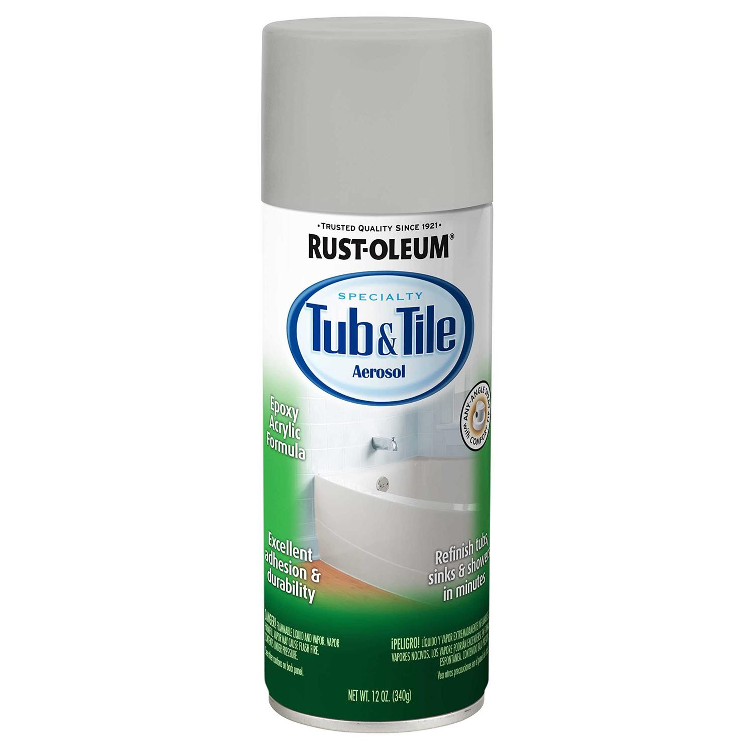 Rust-Oleum 385279 Tub And Tile Refinishing 2-Part Kit Satin White 32oz - Zenithce