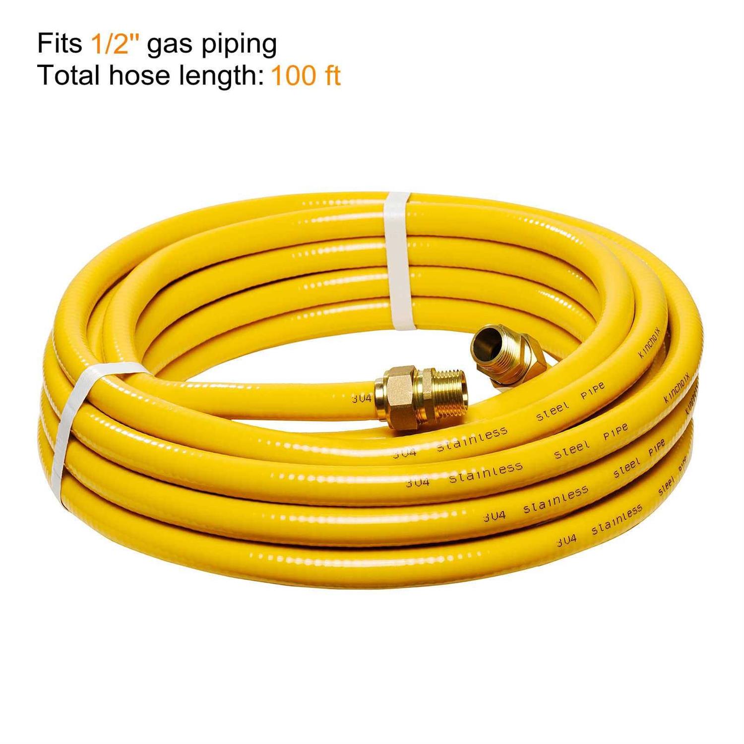 Kinchoix Natural Gas Line Gas Tubing Pipe NG Propane 2 Male Fittings - Zenithce