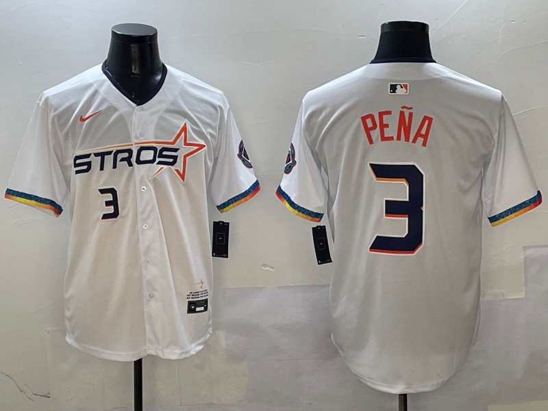 Houston Astros #3 Jeremy Peña White 2025 City Connect Limited Stitched Jersey - Zenithce