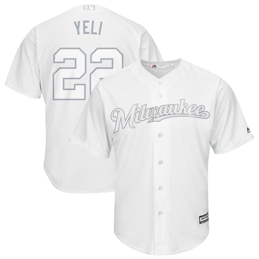 Milwaukee Brewers #22 Christian Yelich Majestic White 2019 Players' Weekend Pick-A-Player Stitched Jersey - Zenithce