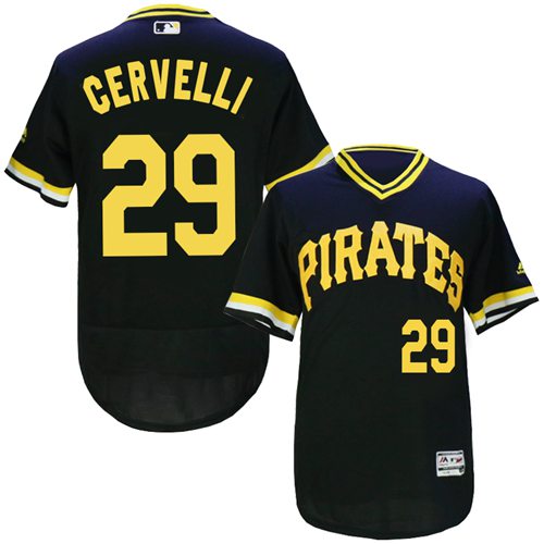 Pirates #29 Francisco Cervelli Black Flexbase Authentic Collection Cooperstown Stitched Jersey - Zenithce
