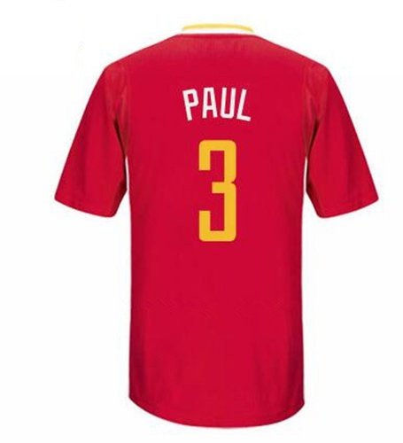 Houston Rockets #3 Chris Paul New Red Short-Sleeved Stitched Adidas Revolution 30 Swingman Jersey - Zenithce