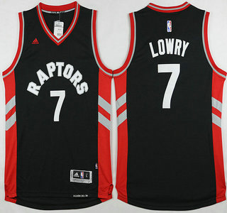 Toronto Raptors #7 Kyle Lowry Revolution 30 Swingman 2015-16 New Black Jersey - Zenithce