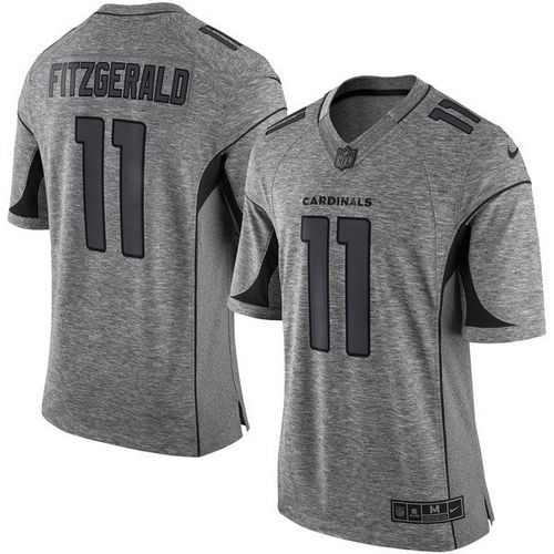 Cardinals #11 Larry Fitzgerald Gray Stitched Limited Gridiron Gray Nike Jersey - Zenithce