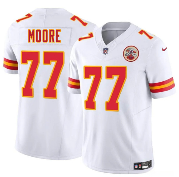 Kansas City Chiefs #77 Jaylon Moore White 2025 F.U.S.E. Vapor Untouchable Limited Stitched Jersey - Zenithce