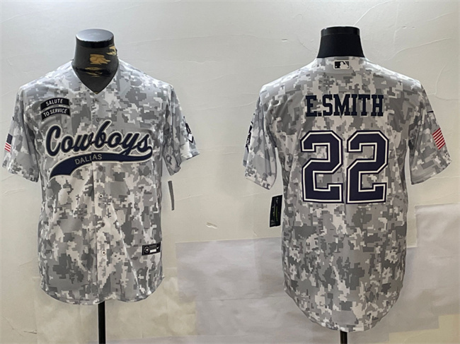 Dallas Cowboys #22 Emmitt Smith 2024 Arctic Camo Salute To Service Stitched Jersey - Zenithce