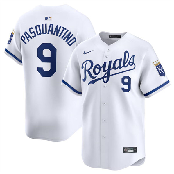 Kansas City Royals #9 Vinnie Pasquantino White 2024 Home Limited Stitched Jersey - Zenithce