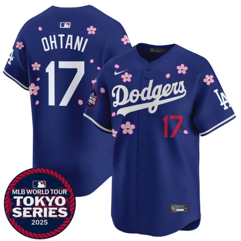 Los Angeles Dodgers #17 Shohei Ohtani Royal 2025 Tokyo Series Limited Stitched Jersey - Zenithce