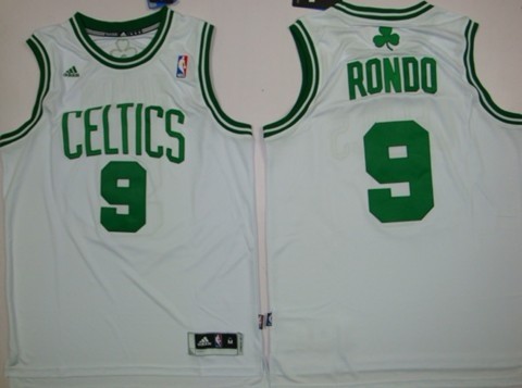 Boston Celtics #9 Rajon Rondo Revolution 30 Swingman White Jersey - Zenithce