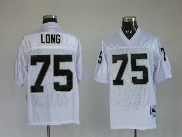 Mitchell And Ness Raiders Howie Long #75 Stitched White Jersey - Zenithce