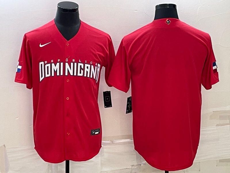 Dominican Republic Blank 2023 Red World Classic Stitched Jersey - Zenithce