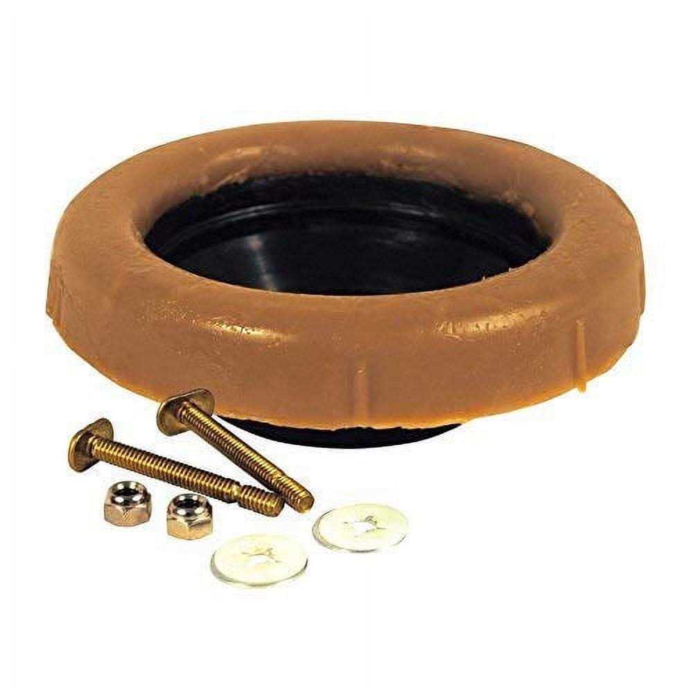 Oatey Johni-Ring 3-in Brown Wax Jumbo Toilet Wax Ring with Bolts - Zenithce