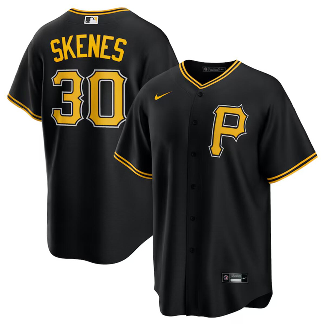 Pittsburgh Pirates #30 Paul Skenes Black Cool Base Stitched Jersey - Zenithce