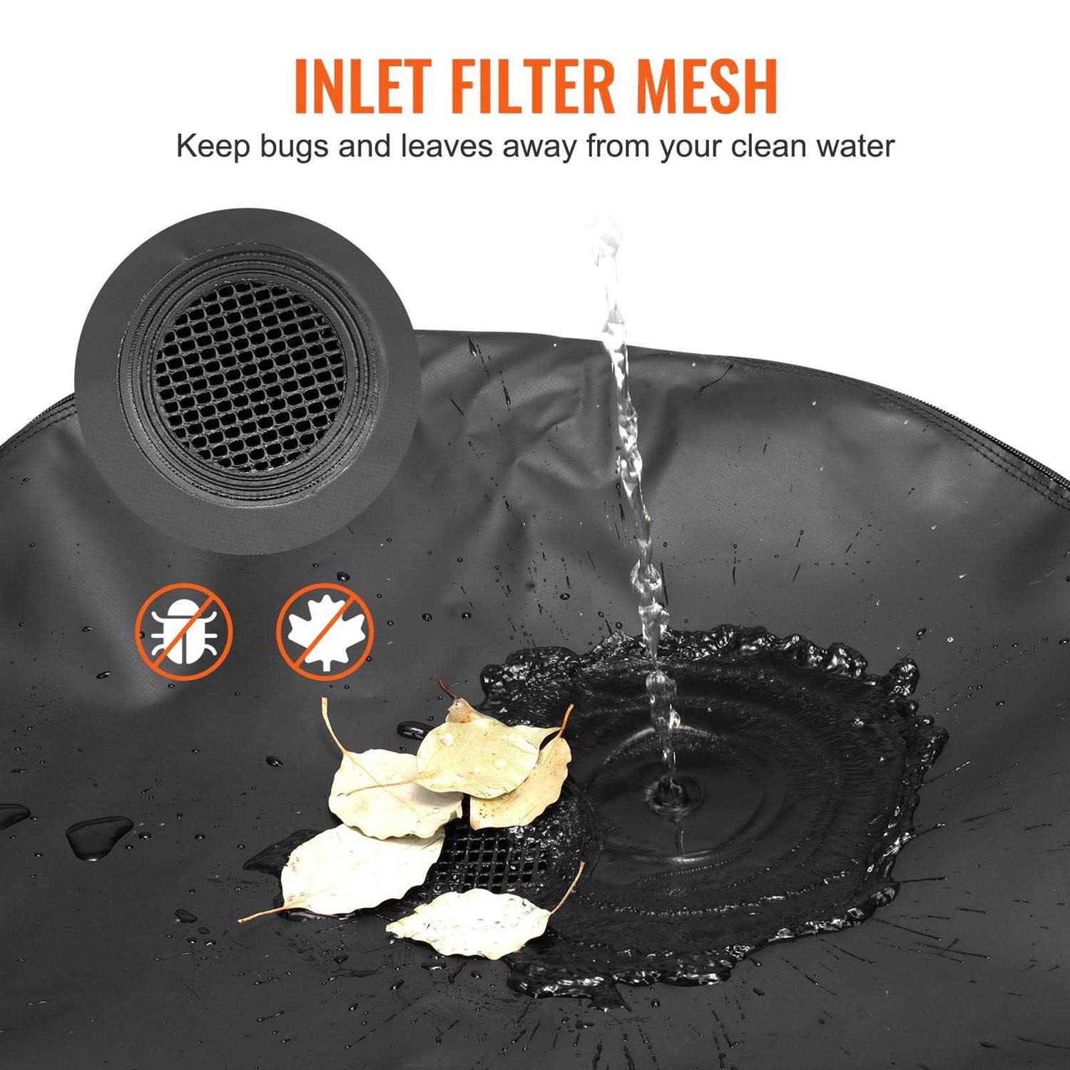 VEVOR Collapsible Rain Barrel Large Capacity PVC Rainwater Collection System Spigots and Overflow Kit Portable Water Tank - Zenithce