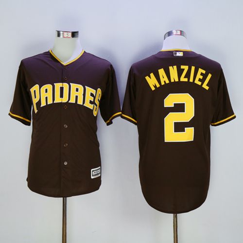 Padres #2 Johnny Manziel Coffee New Cool Base Stitched Jersey - Zenithce
