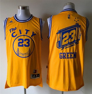 Golden State Warriors #23 Draymond Green Revolution 30 Swingman 2015-16 Retro Yellow Jersey - Zenithce