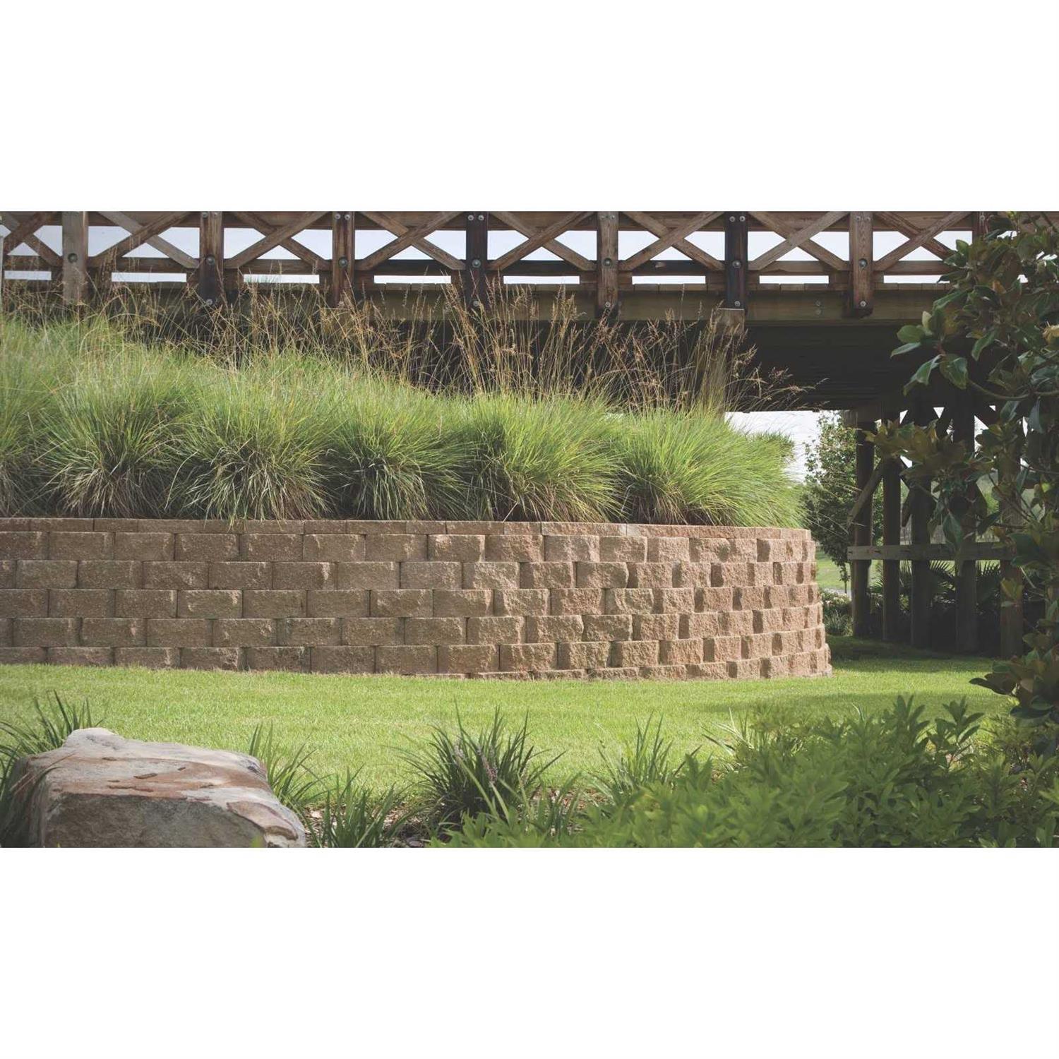 Lowe’s 12-in x 4-in x 8-in Red/Charcoal Concrete Retaining Wall Block - Zenithce