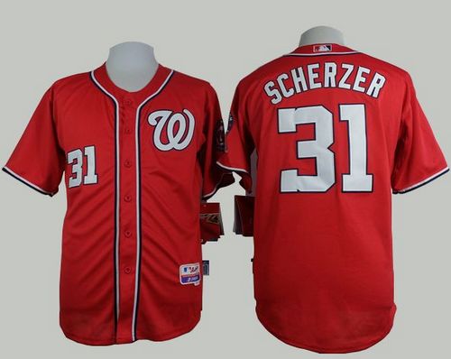 Nationals #31 Max Scherzer Red Cool Base Stitched Jersey - Zenithce