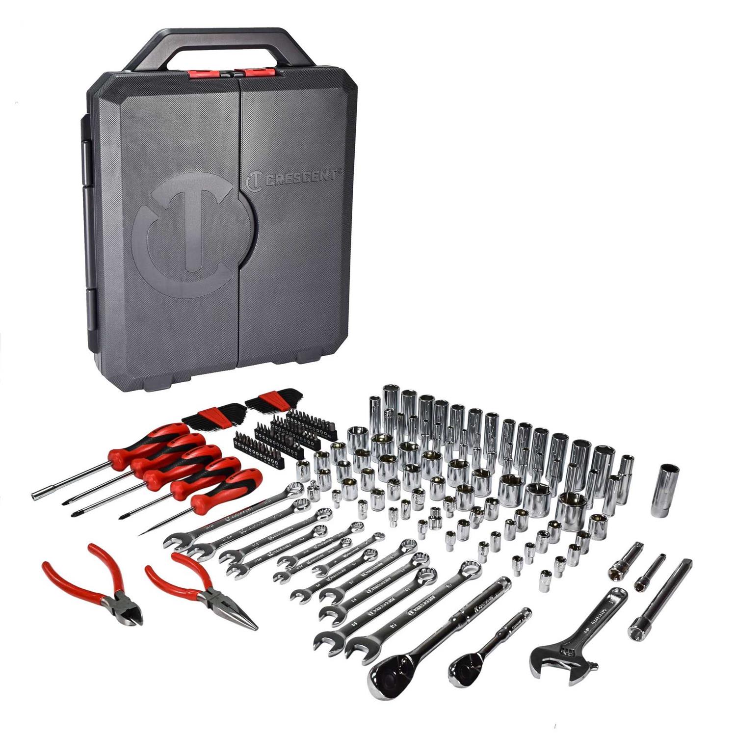 Crescent 180 Piece Professional Tool Set in Tool Storage Case - Zenithce