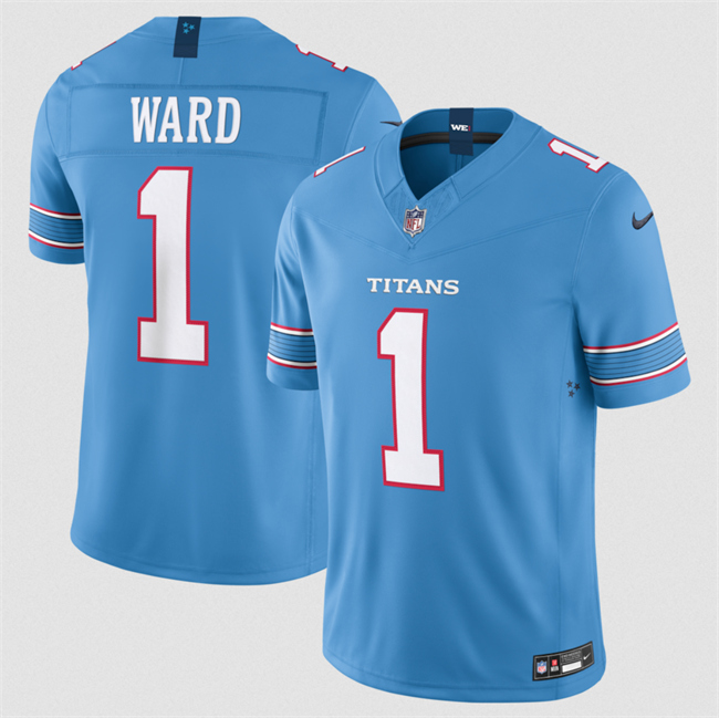 Tennessee Titans #1 Cameron Ward Light Blue 2026 F.U.S.E. Vapor Limited Stitched Jersey - Zenithce