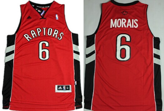 Toronto Raptors #6 Carlos Morais Revolution 30 Swingman Red Jersey - Zenithce