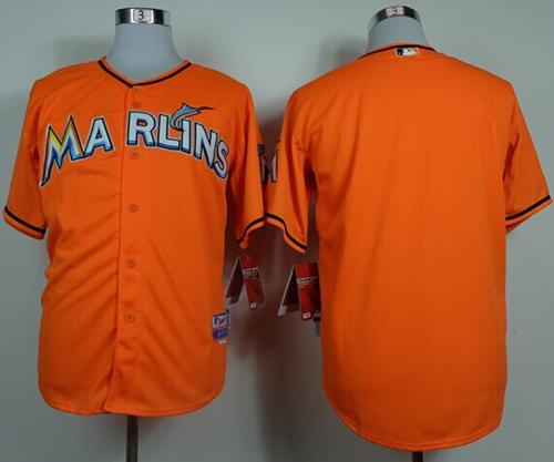 Marlins Blank Orange Cool Base Stitched Jersey - Zenithce
