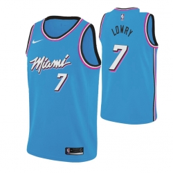 Miami Heat 7 Kyle Lowry 2019 20 Blue Miami City Edition Jersey - Zenithce