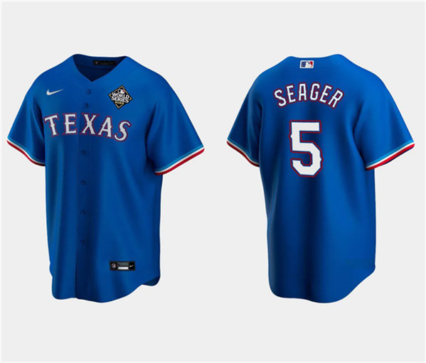 Texas Rangers #5 Corey Seager Royal 2023 World Series Stitched Jersey - Zenithce