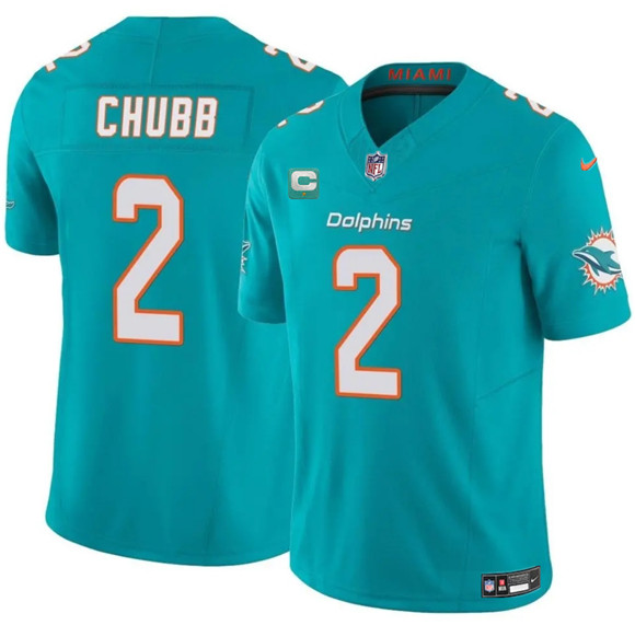 Miami Dolphins #2 Bradley Chubb Aqua 2025 F.U.S.E. With 1-Star C Patch Vapor Limited Stitched Jersey - Zenithce