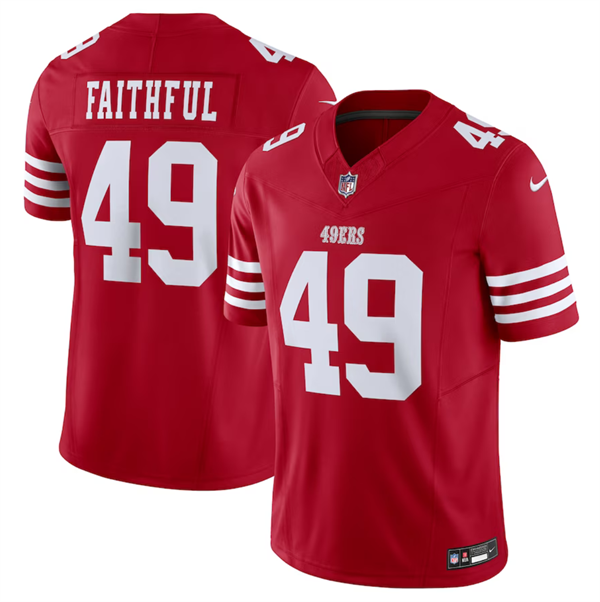 San Francisco 49ers #49 Faithful Red 2023 F.U.S.E. Vapor Untouchable Limited Stitched Jersey - Zenithce