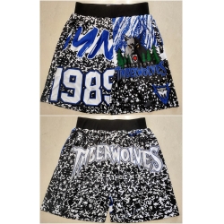 Minnesota Timberwolves Black Mitchell Ness Shorts Run Small - Zenithce