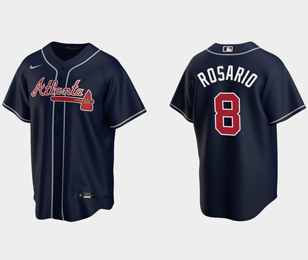 Atlanta Braves #8 Eddie Rosario Navy Cool Base Stitched Jersey - Zenithce