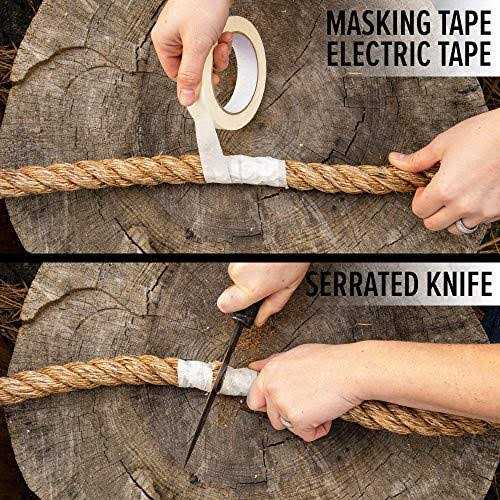 Twisted Manila Rope SGT Knots 3 Strand Natural Fiber Rope - Zenithce