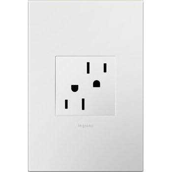 Legrand adorne 15A Tamper-Resistant Outlet with Matching Wall Plate ARTR152W4WP - Zenithce