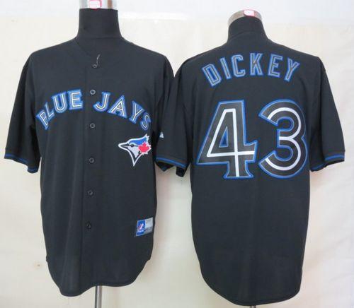 Blue Jays #43 R.A. Dickey Black Fashion Stitched Jersey - Zenithce