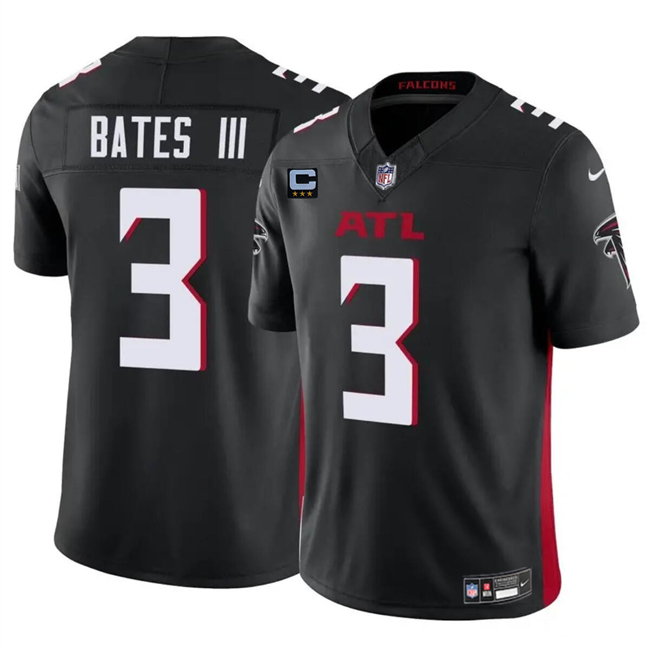 Atlanta Falcons #3 Jessie Bates III Black 2024 F.U.S.E With 3-Star C Patch Vapor Untouchable Limited Stitched Jersey - Zenithce