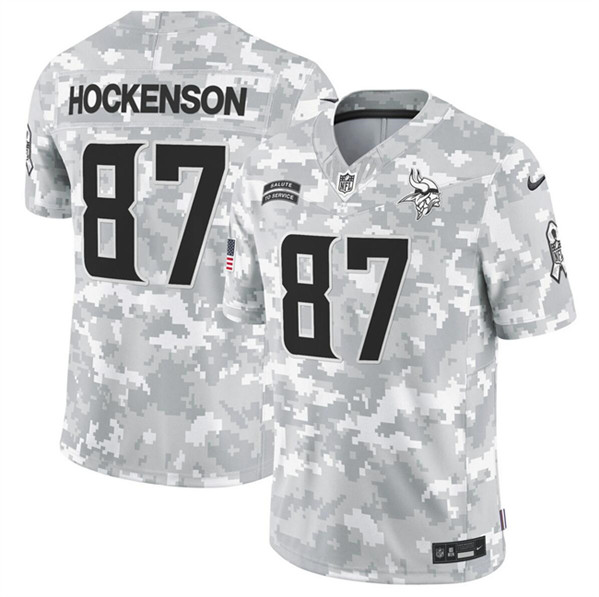 Minnesota Vikings #87 T.J. Hockenson Arctic Camo 2024 F.U.S.E. Salute To Service Limited Stitched Jersey - Zenithce