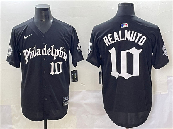 Philadelphia Phillies #10 J.T. Realmuto Black Gothic Vapor Limited Stitched Jersey - Zenithce