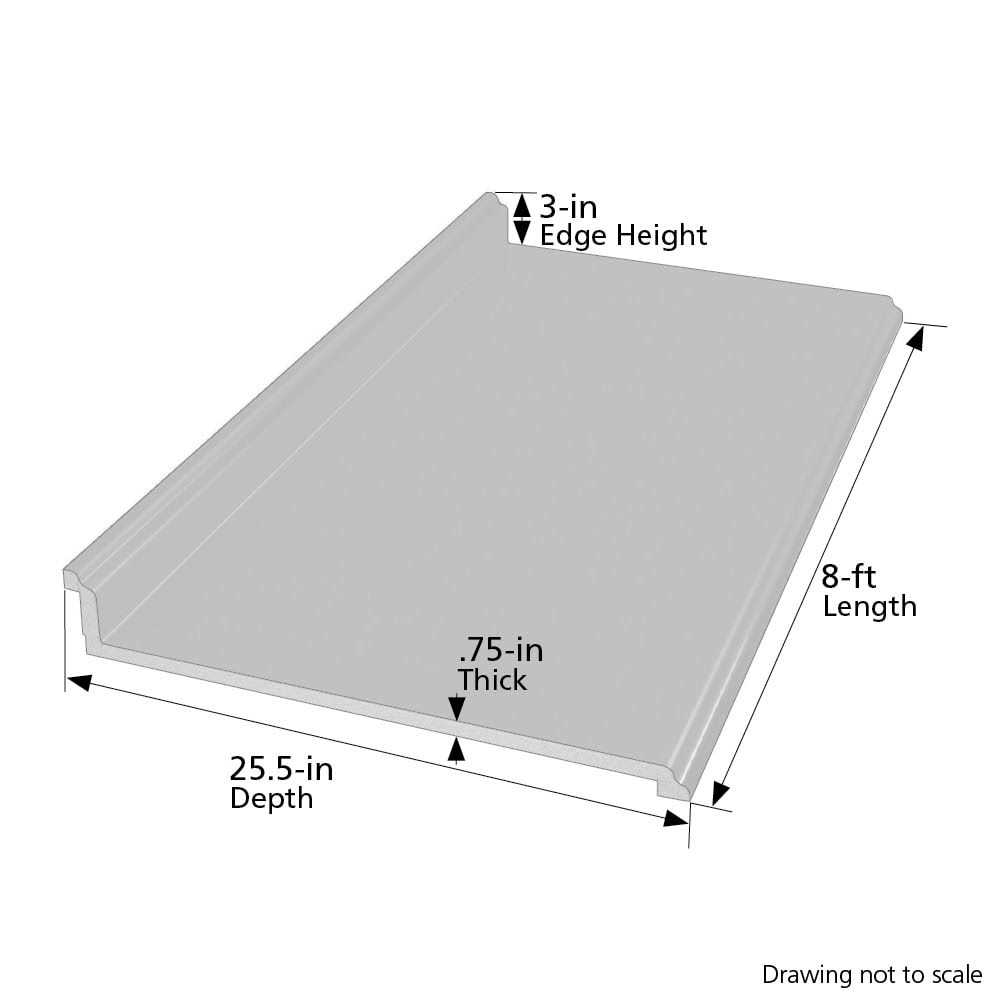 VT Dimensions Formica 25.5-in x 3.75-in Midnight Stone - Zenithce