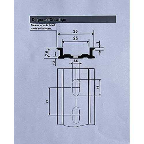 T&G 20 Pieces DIN Rail Slotted Aluminum RoHS 8 Inches Long 35mm Wide 7.5mm High - Zenithce