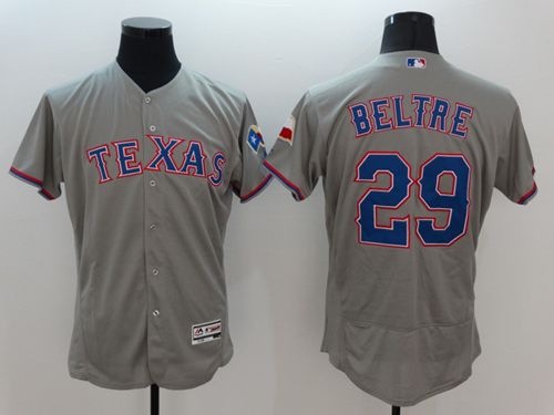 Rangers #29 Adrian Beltre Grey Flexbase Authentic Collection Stitched Jersey - Zenithce
