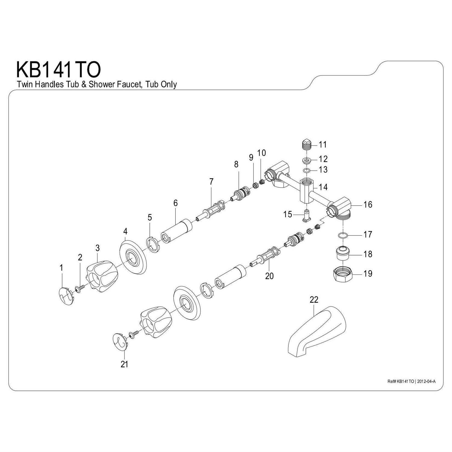Kingston Brass KB101B 4 in. Centerset Bathroom Faucet - Zenithce
