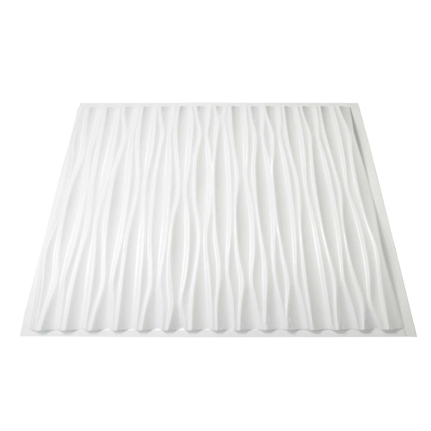 Fasade Dunes Vertical Decorative Vinyl 2ft x 2ft Glue Up Ceiling Tile - Zenithce