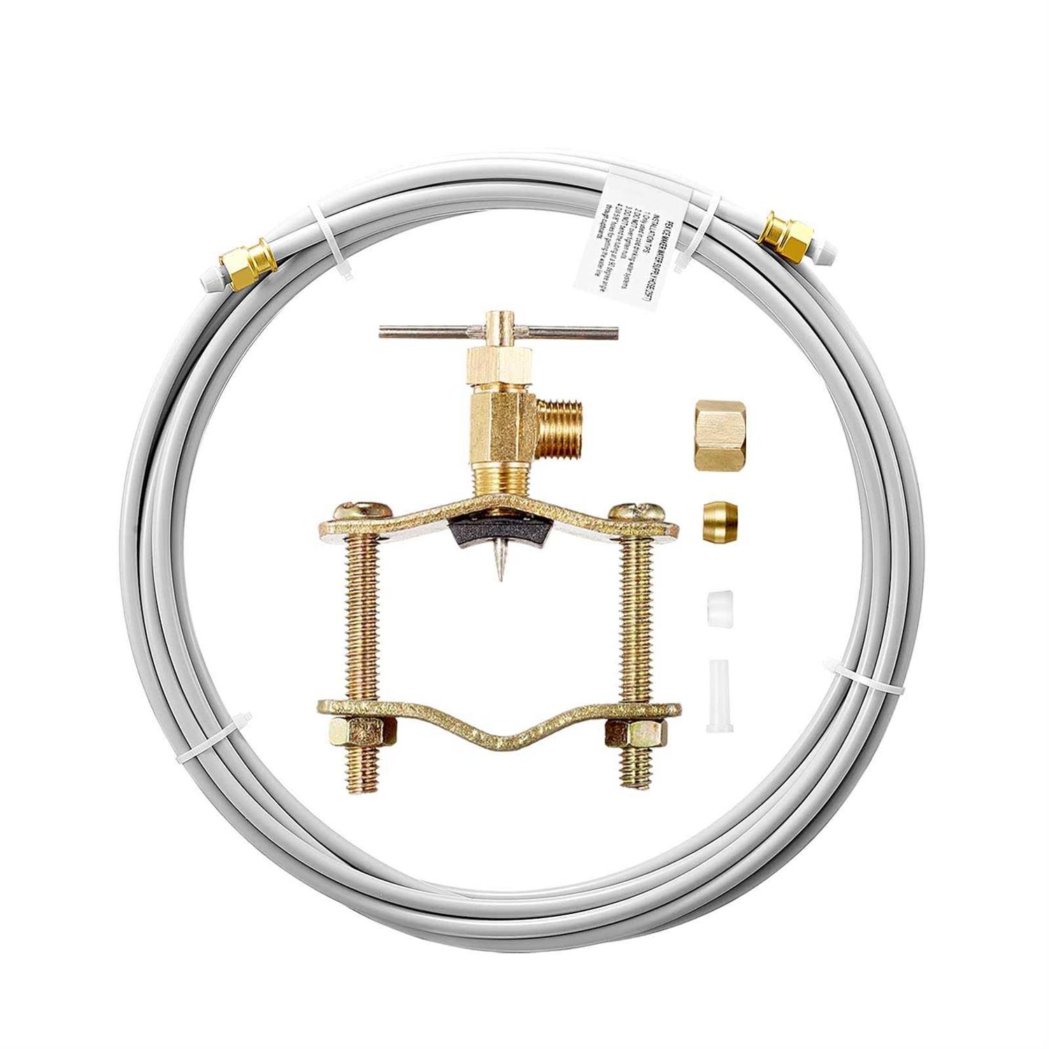 PEX Refrigerator Water Line Kit 25FT Ice Maker Tubing with Add-A-Tee Adapter,Flexible Hose with 1/4 Compression Fittings for Potable Drinking - Zenithce