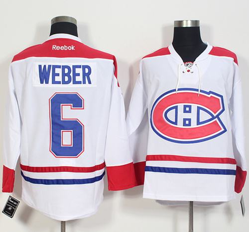 Canadiens #6 Shea Weber White Stitched Jersey - Zenithce
